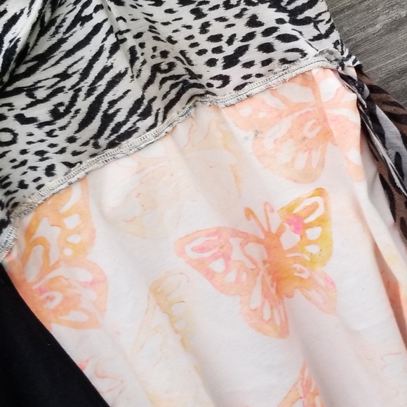 Animal Print Vneck Tunic Dress Upcycled - Picture 4 of 6